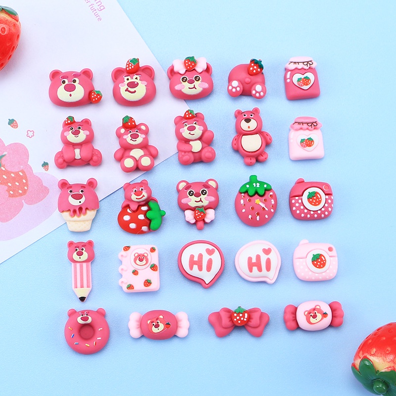 Crocs Jibbitz Crocs Charm Cute Strawberry Bear DIY Shoe Decoration Diy
