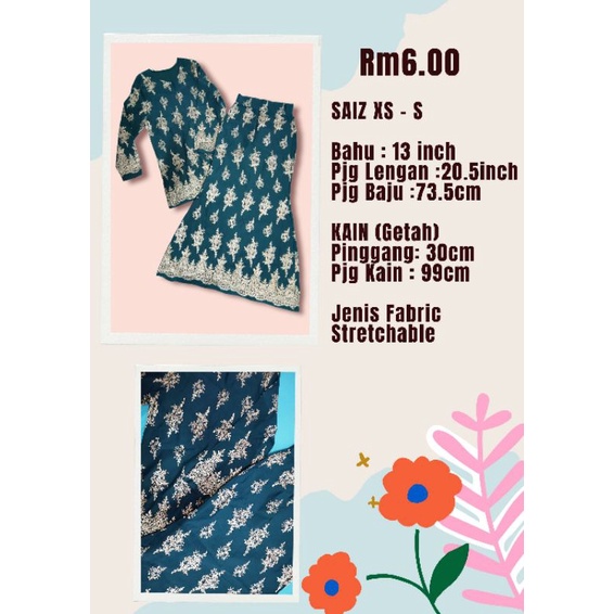 Baju Kurung Printed Preloved Shopee Malaysia