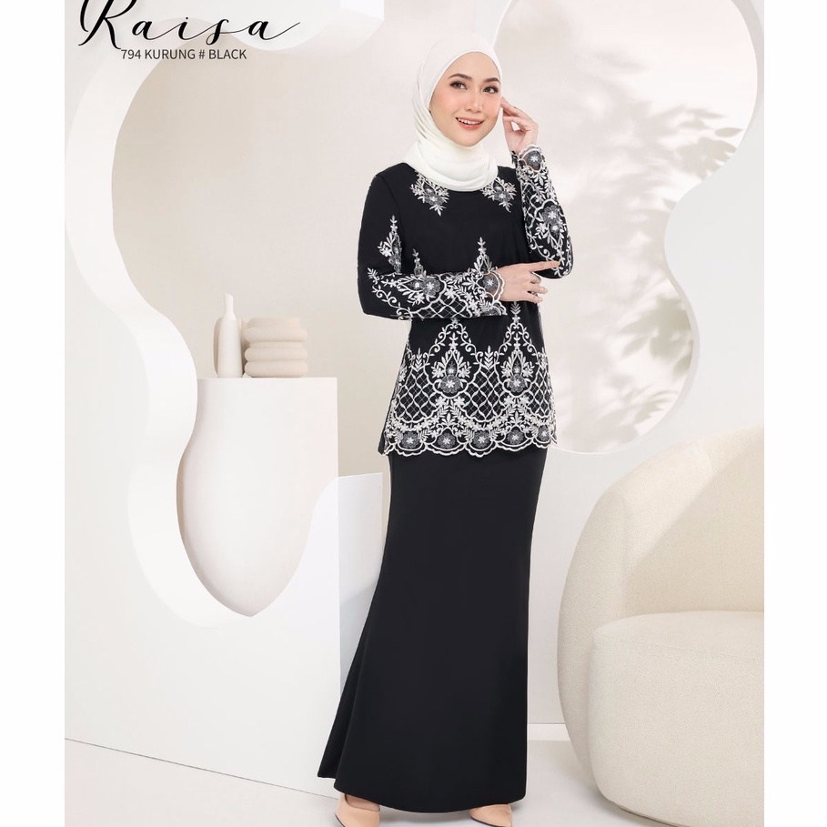 RAISA KURUNG MODERN PLAIN MATERIAL COMO CREPE | Baju Kurung Moden ...