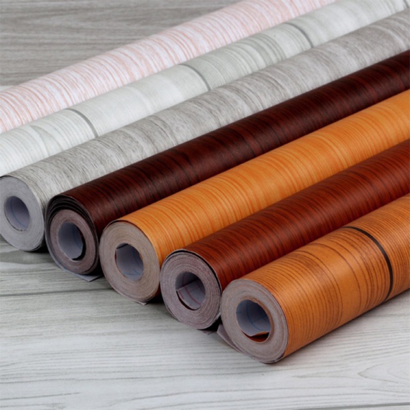 DIY 60CM X 5M Wood PVC Waterproof Wallpaper Furniture Cabinet ...