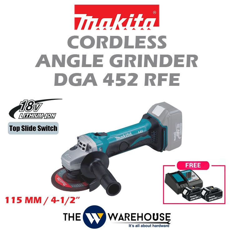 Makita DGA452RFE DGA452Z Cordless Angle Grinder DGA452 Shopee Malaysia
