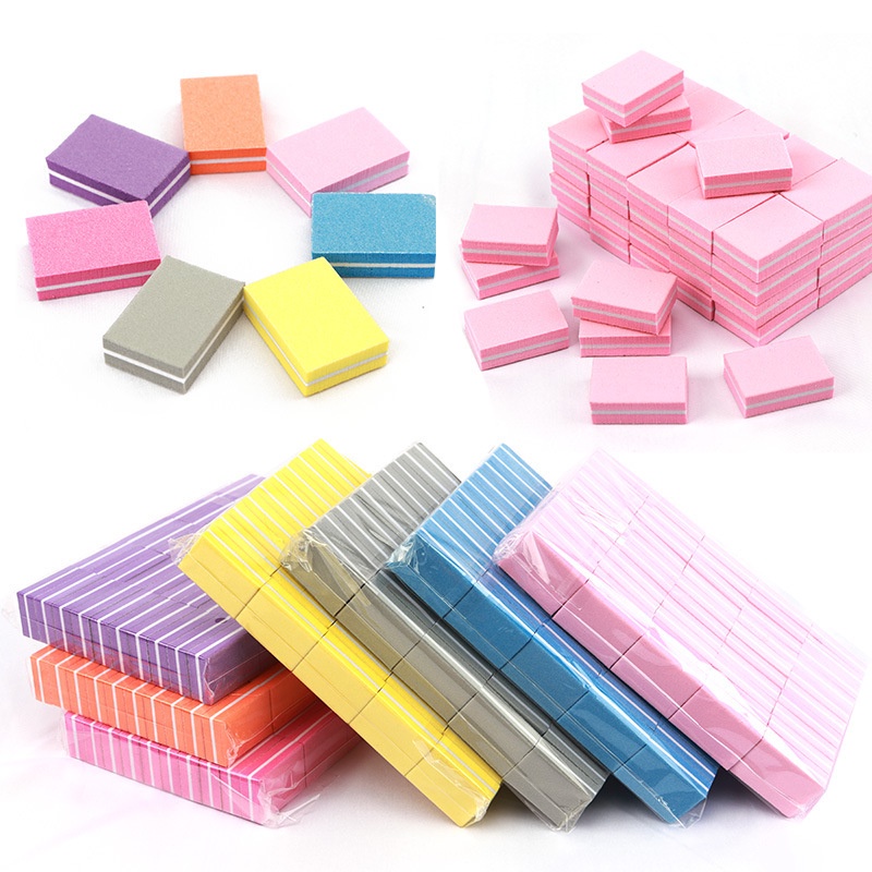 50Pcs Mini Buffing Sanding Files Block Pedicure Manicure Care Nail Art ...