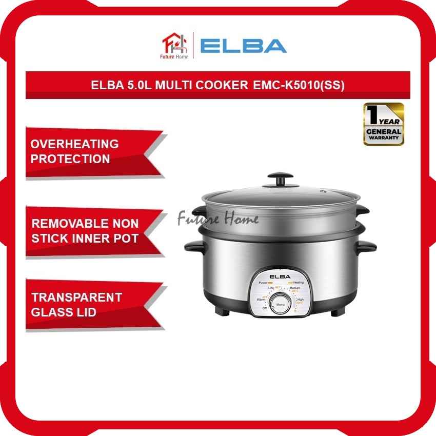 Elba 5.0L Multi Cooker EMCK5010(SS) Shopee Malaysia
