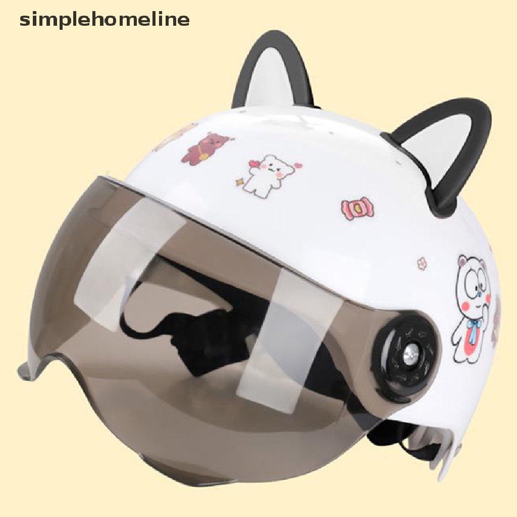 simplehomeline 2pc Motorcycle Helmet Cat Ears Cute Decoration Style