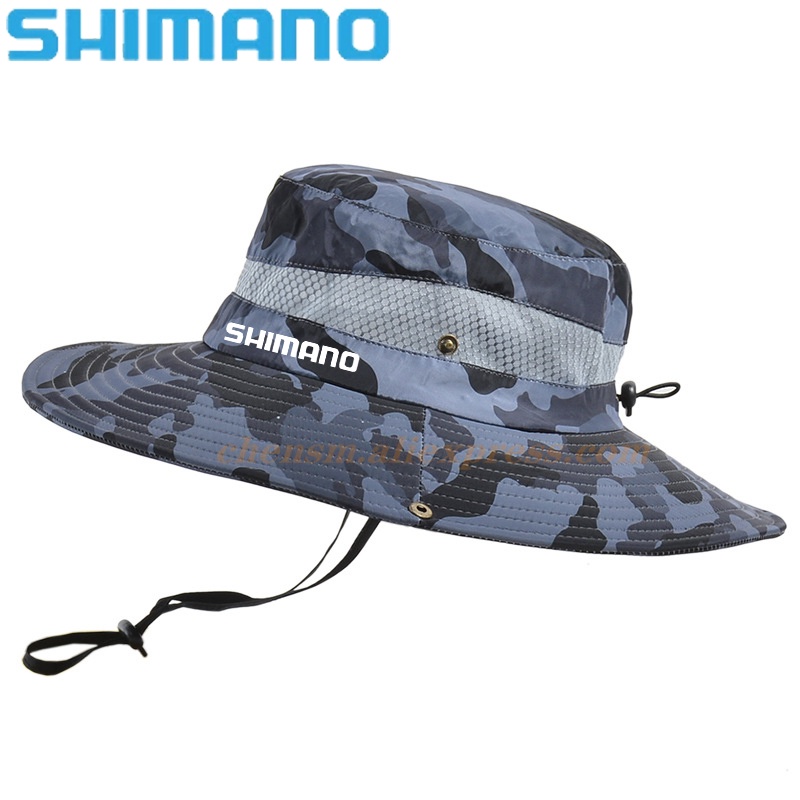 Shimano Men Summer Fishing Cap Mountaineering Outdoor DAWA Fishing Hat  Sunscreen Neck Protection Breathable Windproof Sun Hat