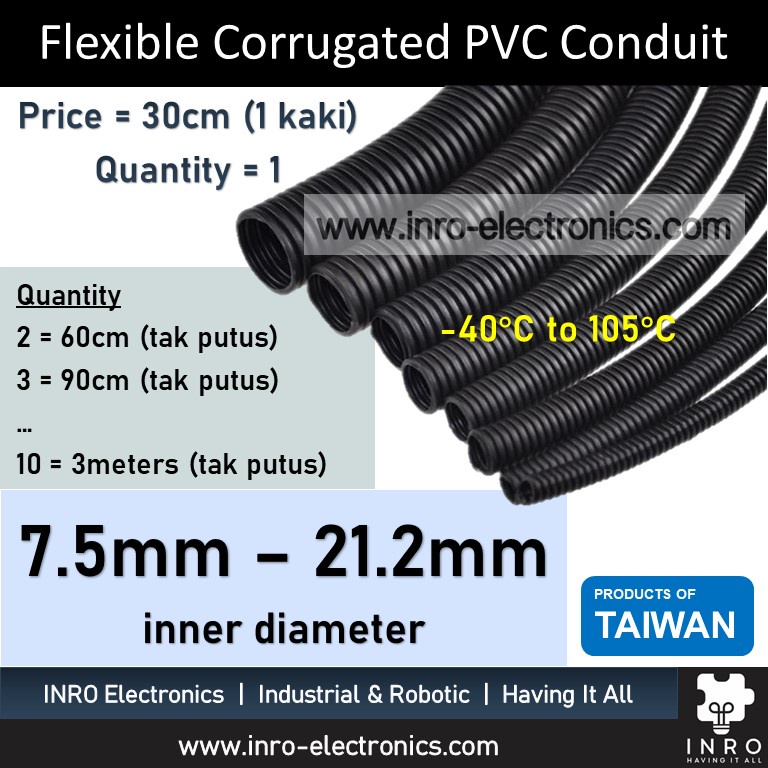 [30cm] Flexible Corrugated PVC Conduit, Automotive Wire Conduit ...