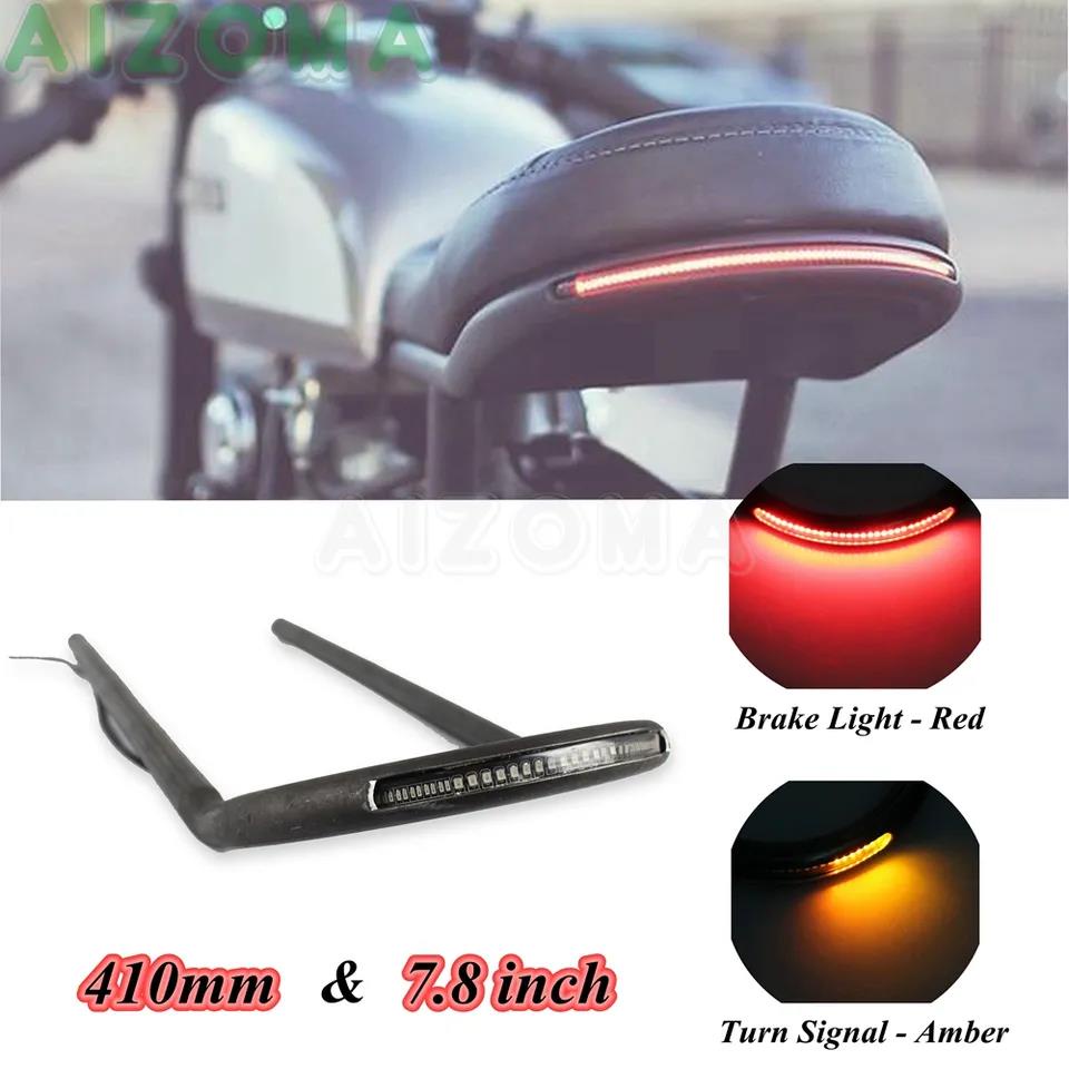 Cafe Racer Motorcycle Brat Style Longer Seat Frame Loop Hoop With LED ...