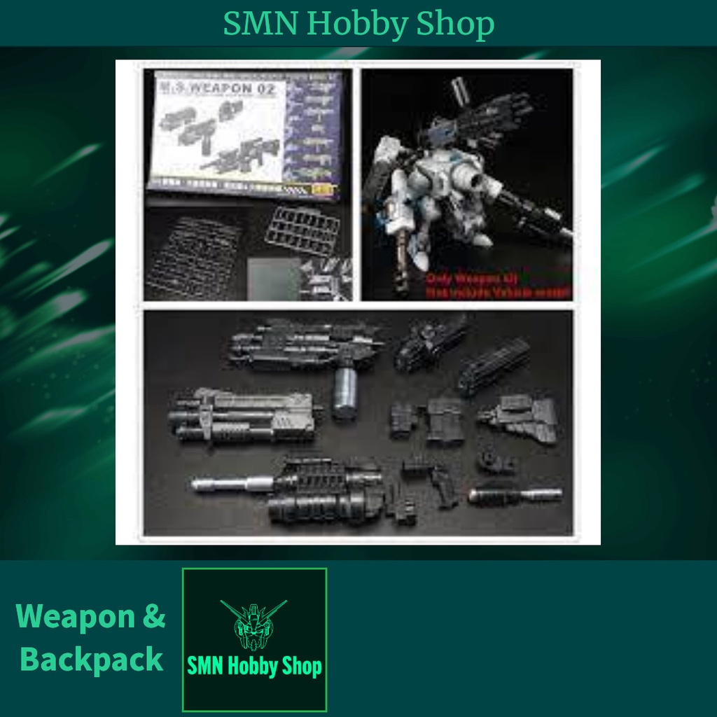 MG Heavy Special MS Weapon 02 Shotgun, Flamethrower, Laser Gun & Rocket