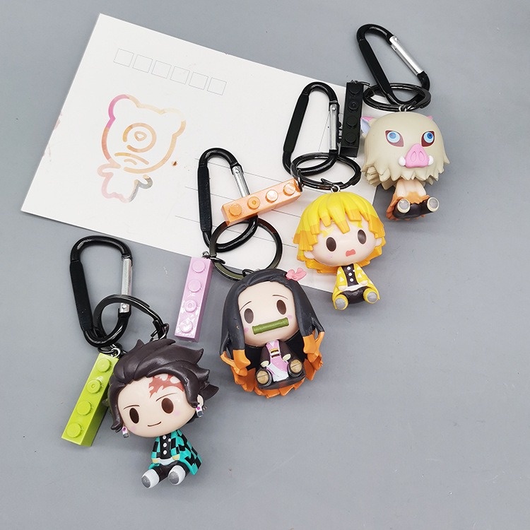 Demon Slayer Mini Keychain Nezuko Tanjiro Zenitsu Inosuke Kimetsu No ...