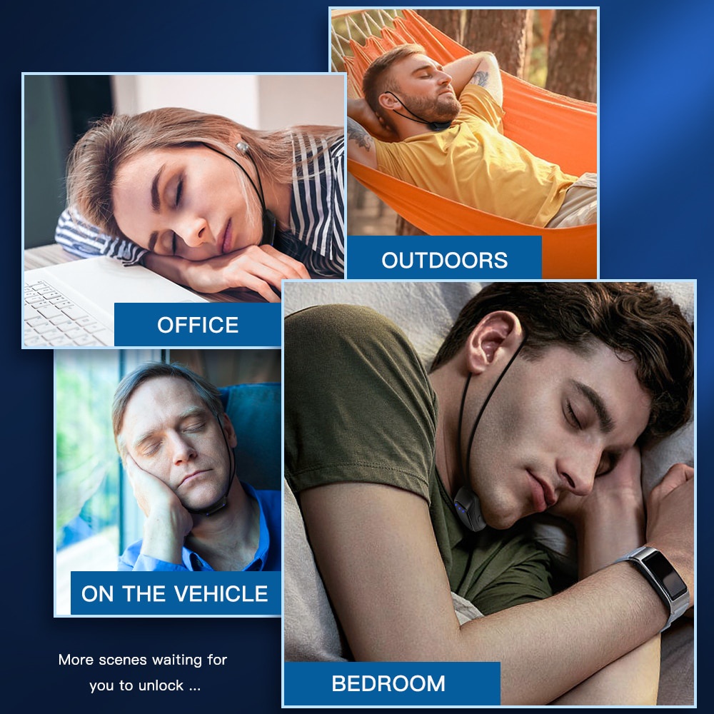 Smart Anti Snoring Device EMS Pulse Stop Snore Aid USB Rechargeable ...