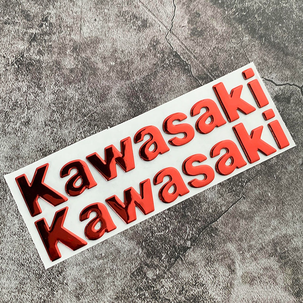 8" 3D Vinyl Kawasaki Letter Decal+6.25" Ninja Logo Sticker ZXR - Foto 9