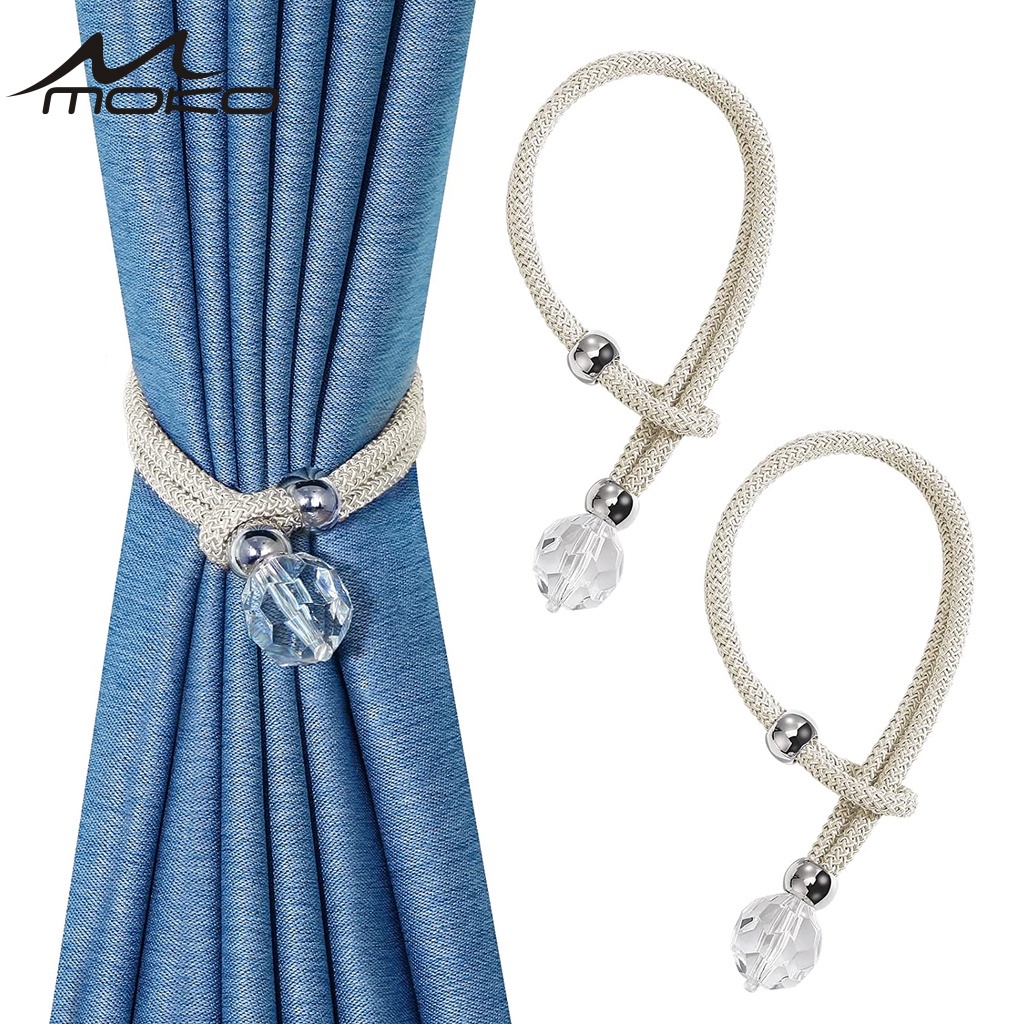 Rope Curtain Tiebacks, 2 Pack Drape Decorative Holders Adjustable Rope ...
