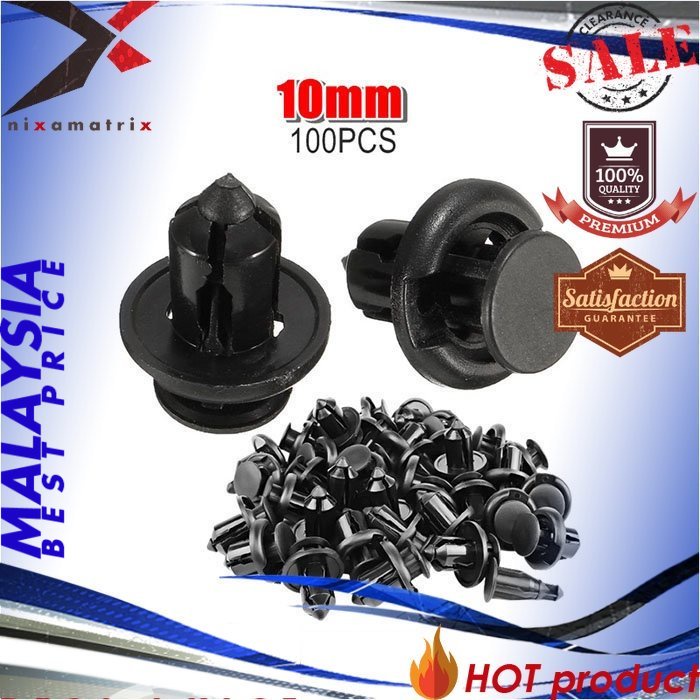 Purchase 100CLIPS HONDA PLASTIC RIVET FASTENER FENDER BUMPER RETAINER PUSH CLIPS MR200300 In