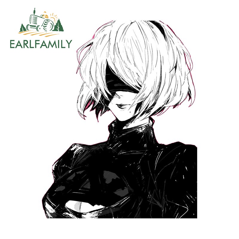 EARLFAMILY 13cm x 10.2cm Nier:Automata 2B Car Stickers Surfboard ...