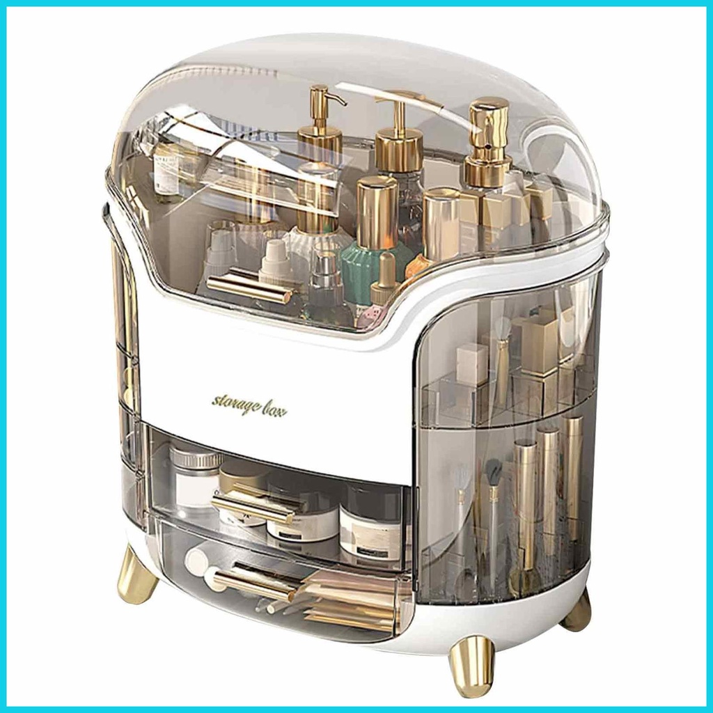Skin Care Organizer Retro Cosmetic Display Cases with Lipstick