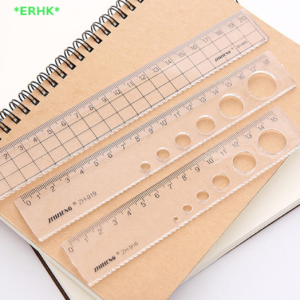 ERHK> Ruler 15cm 18cm 20cm Simple Transparent Acrylic Rulers Ruler ...