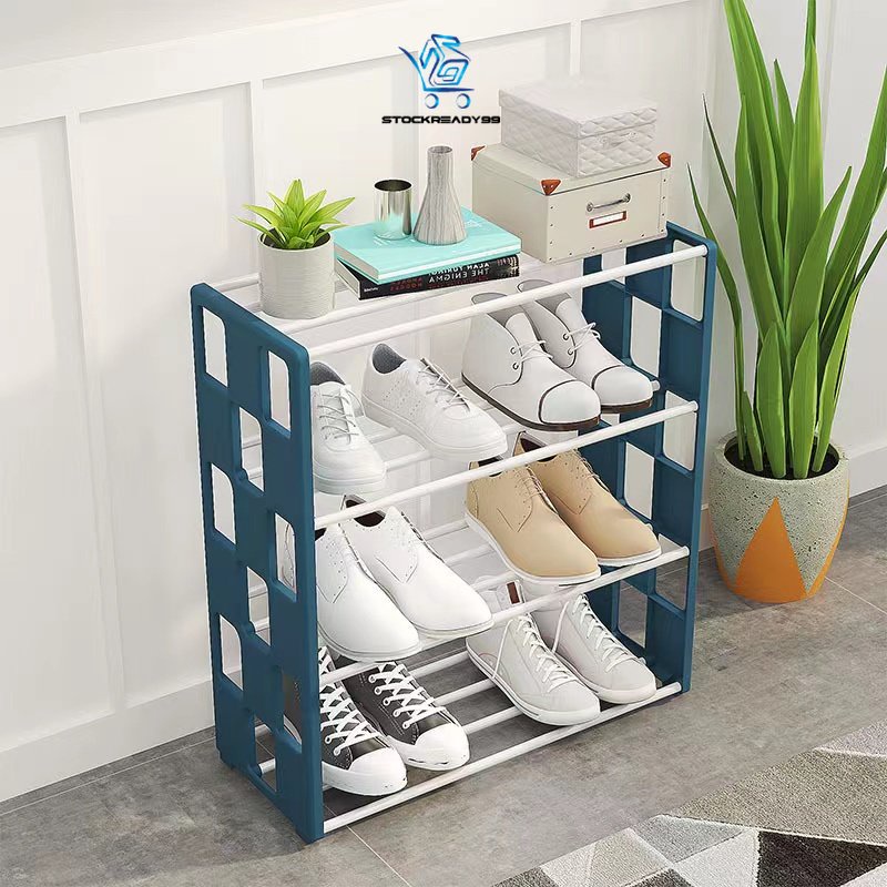SR99. 4 Tier Shoe Rack Shoe Box Shoe Storage Shoe Organizer Rak Kasut ...