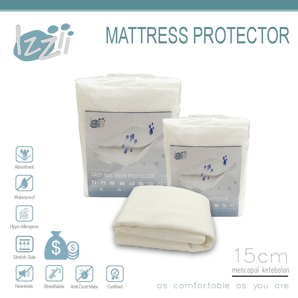 Waterproof Baby Mattress Protector Izzii Fitted for Joie Commuter