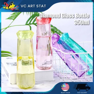 VC Art Diamond Glass Bottle 350ml Botol Air Gelas Water Tumbler Tahan Air Panas Gift Souvenir Hadiah Door Gift Majilis