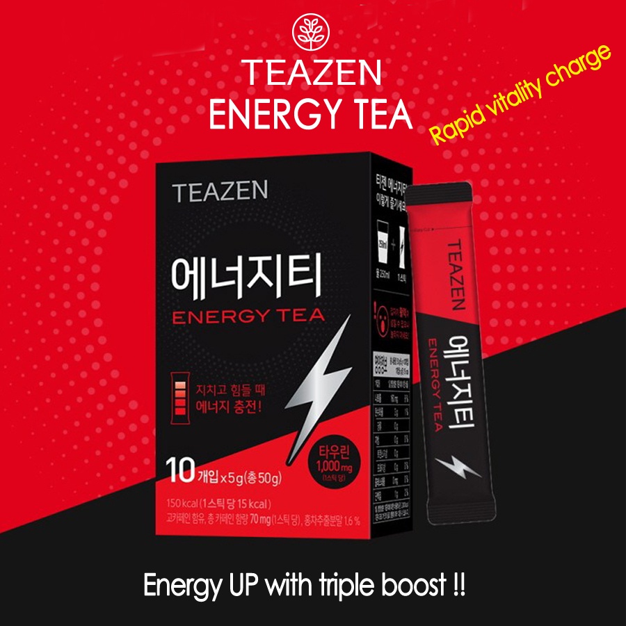 [TEAZEN] Energy Tea 10T Energy Boost UP with triple Ingredient Rapid ...