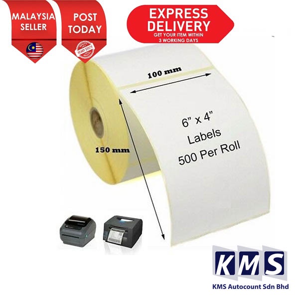 A6 Air way bil Label Thermal Paper 10x15cm Print Shipping Shopee ...