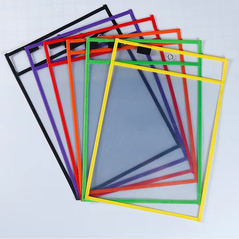 A4 Transparent Dry Erase File Folder Colorful PVC Document Bag Shopee