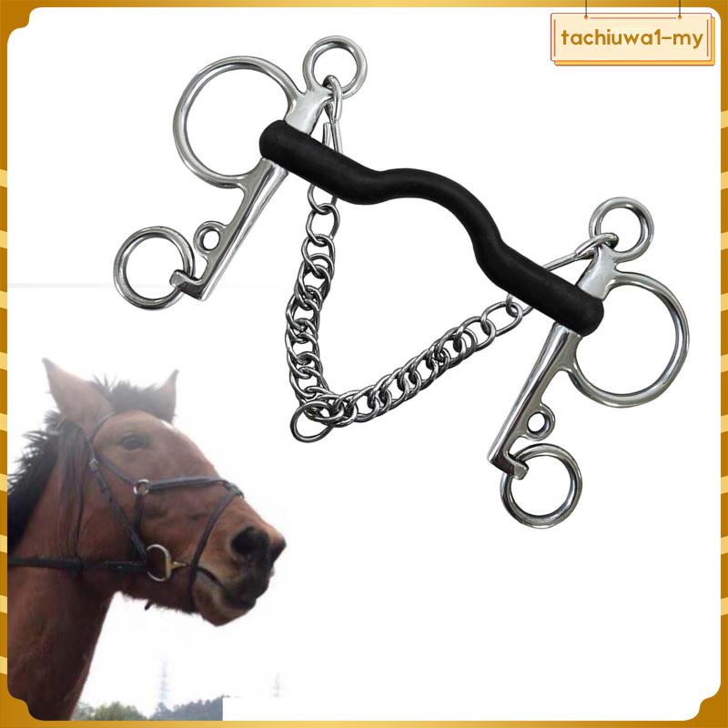 [TachiuwadcMY] horse Bit W/Curb Hooks Chain Horse Bit for Equestrian