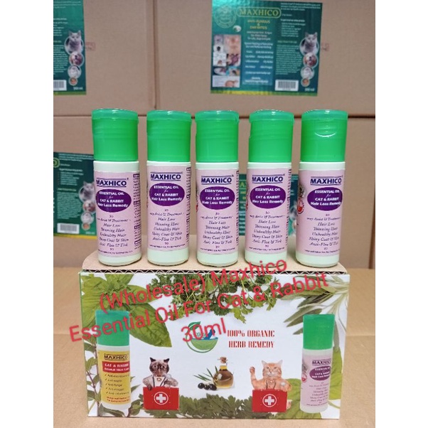 MAXHICO ESSENTIAL OIL FOR CAT & RABBIT 30ml (18Pcs/Box) Shopee Malaysia