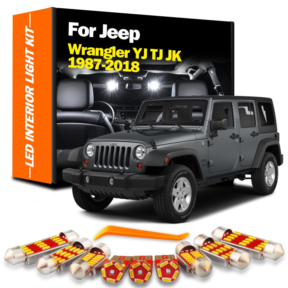 Interior LED For Jeep Wrangler YJ TJ JK 19872018 Canbus Vehicle Bulb Dome Map Reading Roof