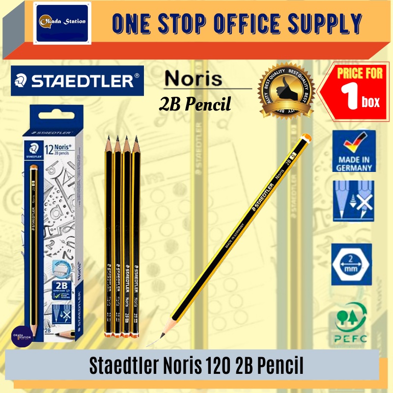 STAEDTLER Noris 2B Pencils (12pcs/Box) / 2B Pencil / Staedtler Noris ...