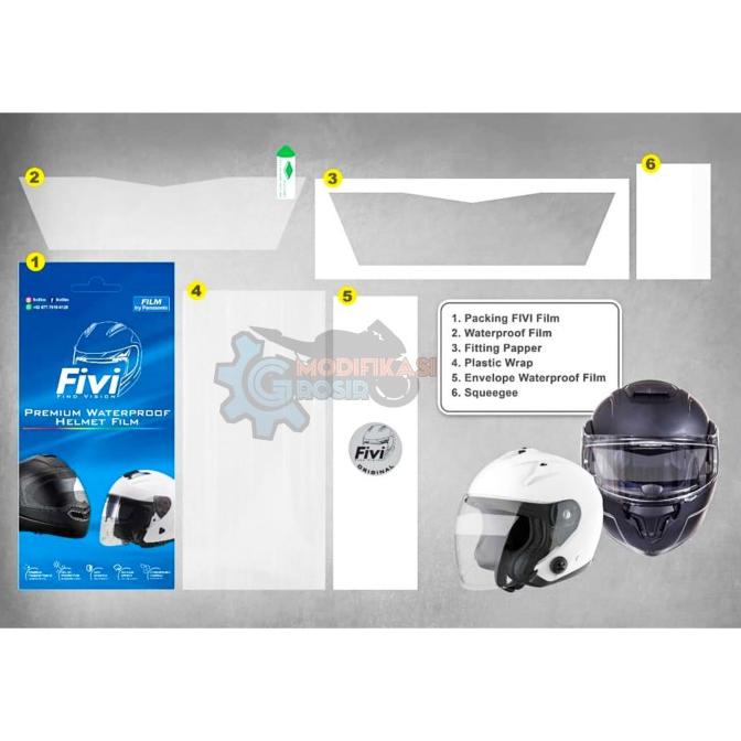 Fifi Helmet Visor anti-Scratch Sticker Waterproof & UV Window film ...