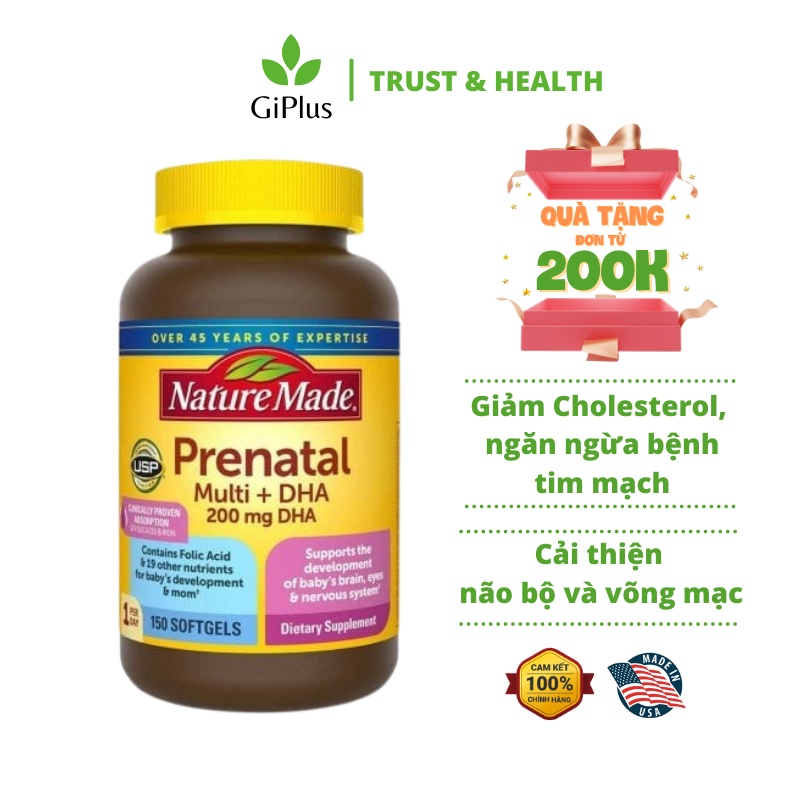 Nature Made Prenatal Multi DHA Multi Vitamin Supplements For Pregnant