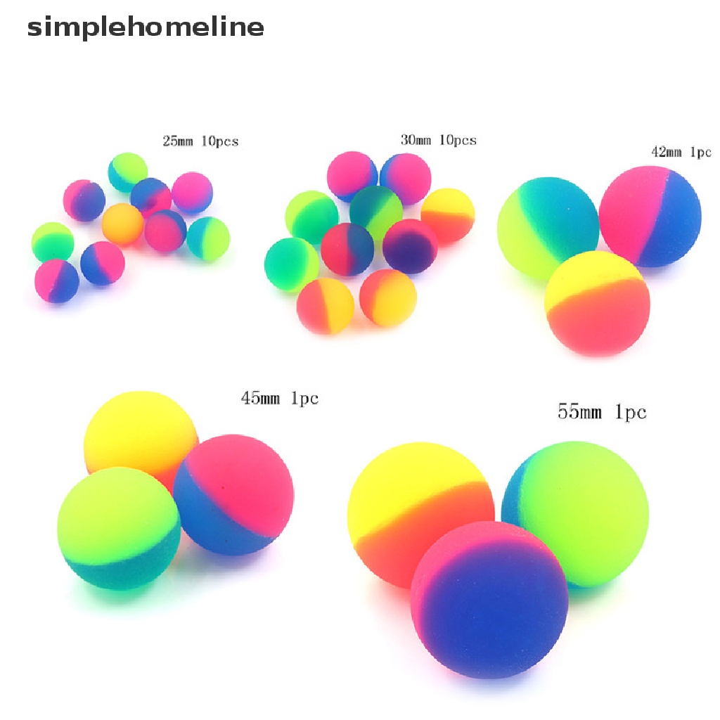 simplehomeline 1/10 pcs Moonlight High Bounce Ball Elastic Juggling