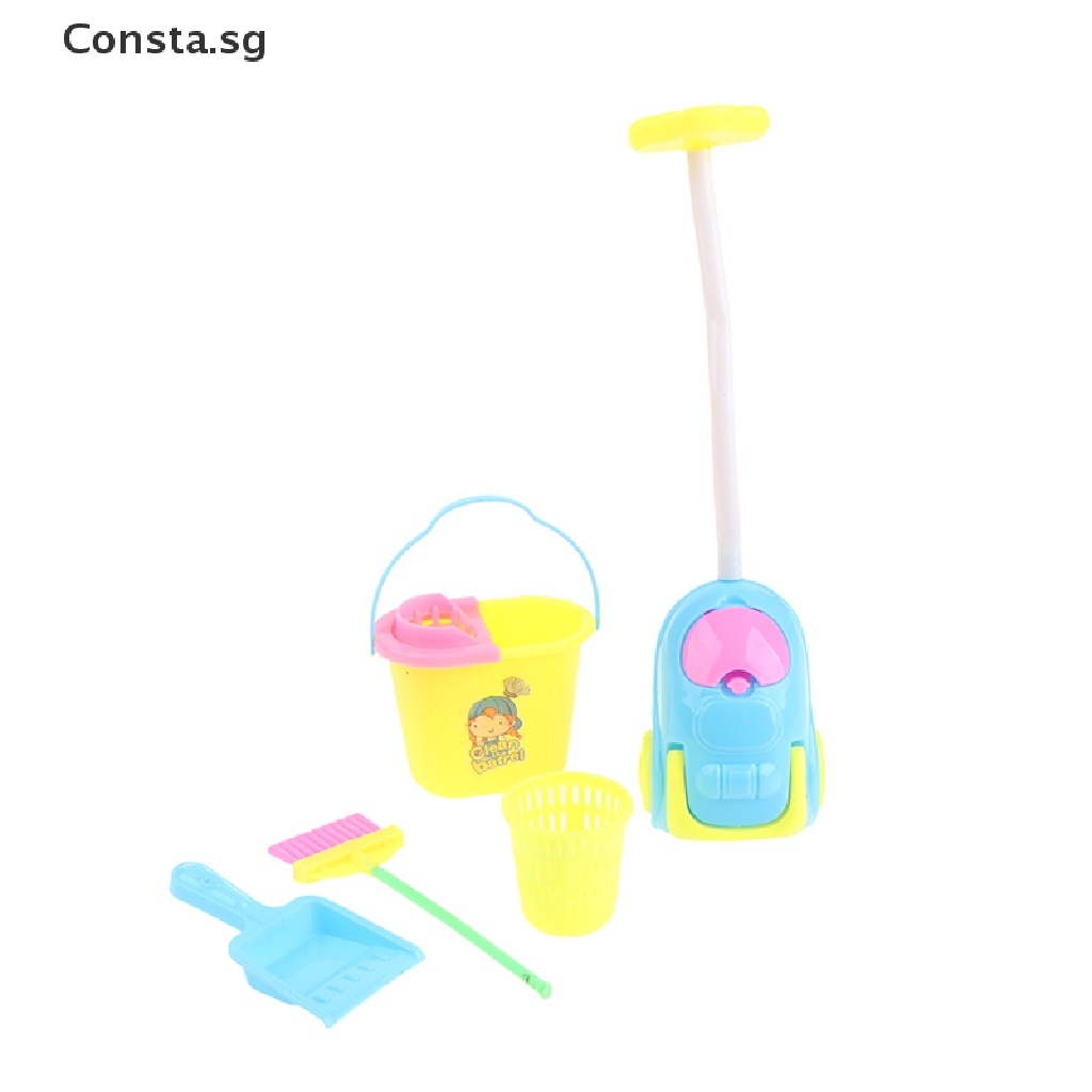 Consta 6Pcs/Set Mini Vacuum Cleaner Dolls Furniture Children Cleaning
