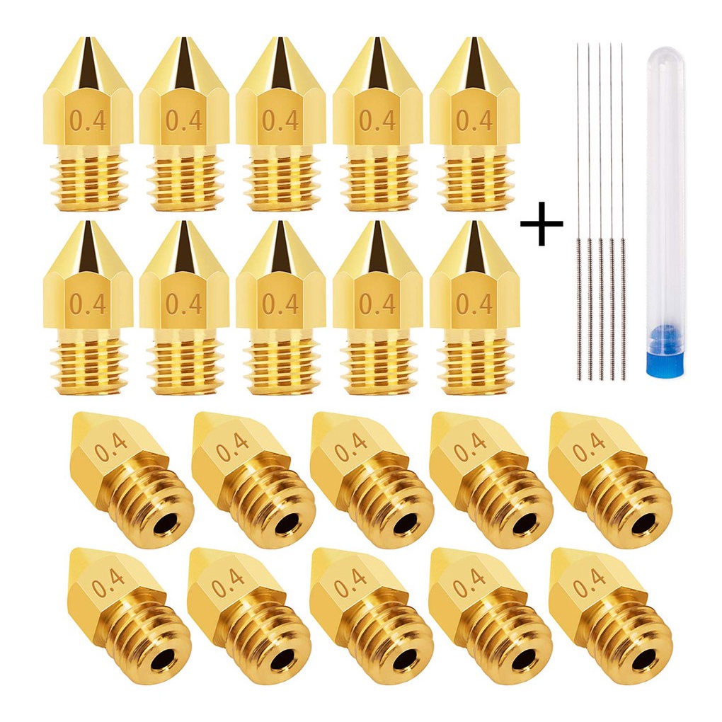 Set Of 5 3D Printer Nozzles Of All Sizes For Ender CrealityAquila