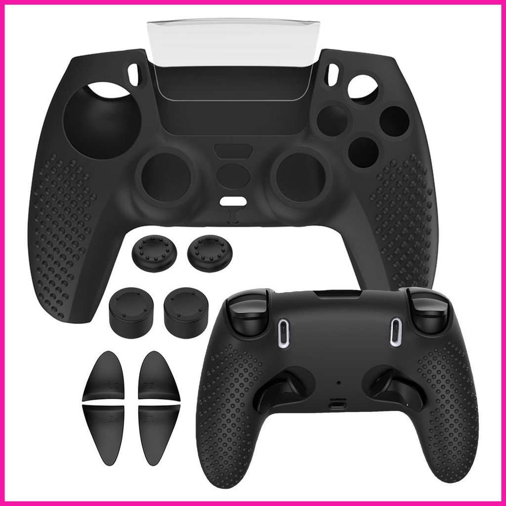 Anti-slip Silicone Cover Case Controller Protector With 6 Thumb Grip 