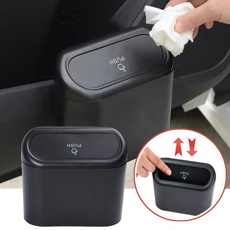 1pcs Car Trash Bin Hanging Vehicle Garbage Dust Case Storage Box For Acura RL Integra ILX TL TLX MDX RDX CL CSX RSX ZDX TSX NSX