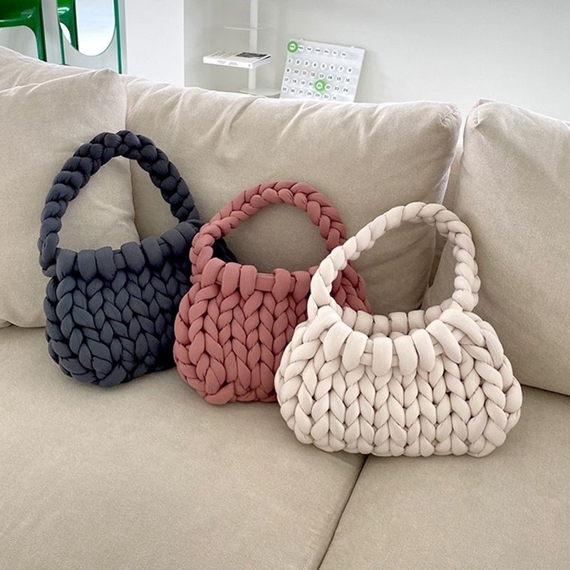 South Korea's Dongdaemun new soft waxy Icelandic wool bag hand-woven ...
