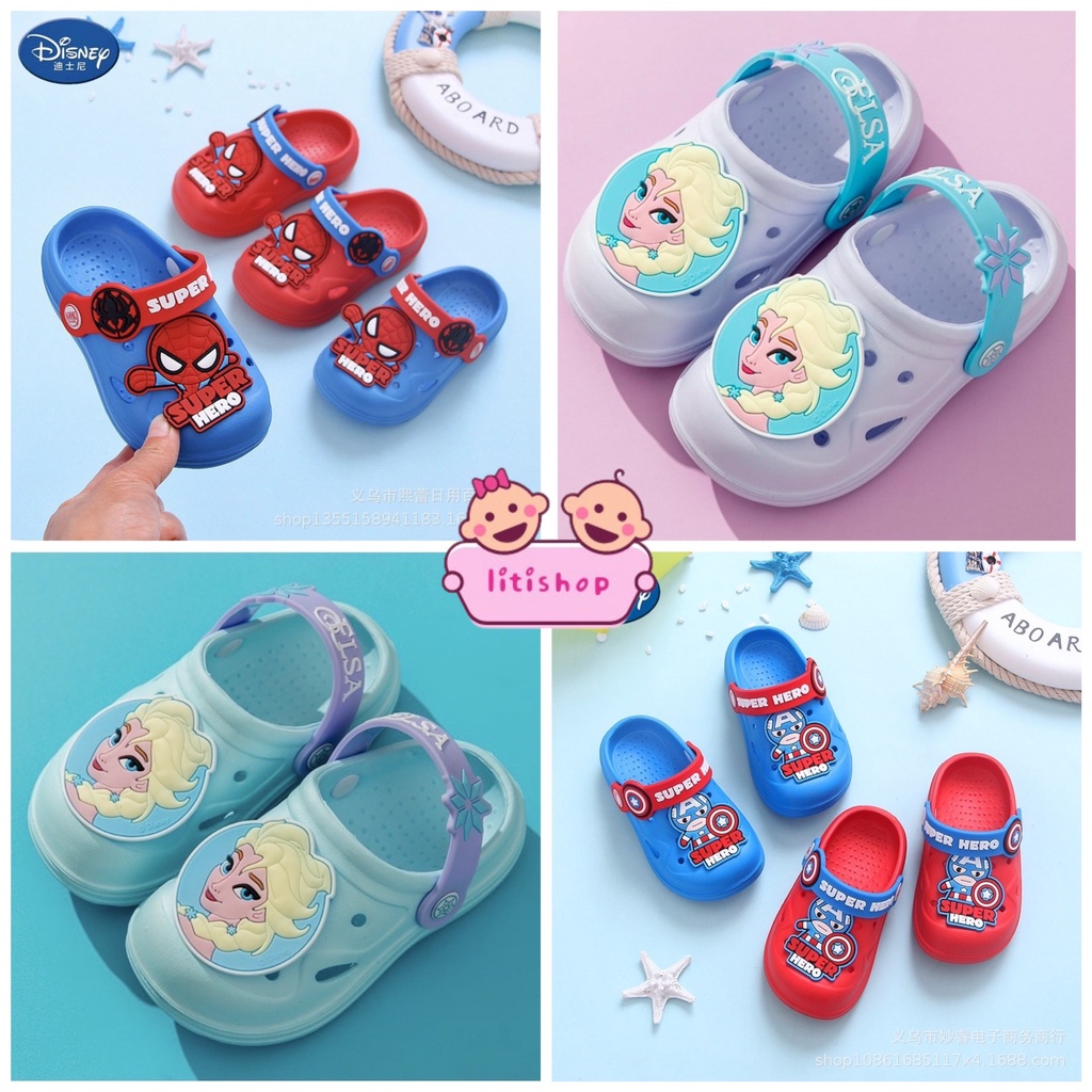 [NEW Model 2023] Anti-slip Elsa, Superman Spiderman, Captain slippers ...