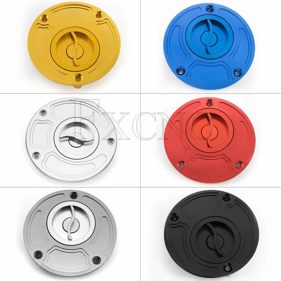 CNC Aluminum Motorcycle Fuel Gas Cap Tank Cover Keyless Caps For