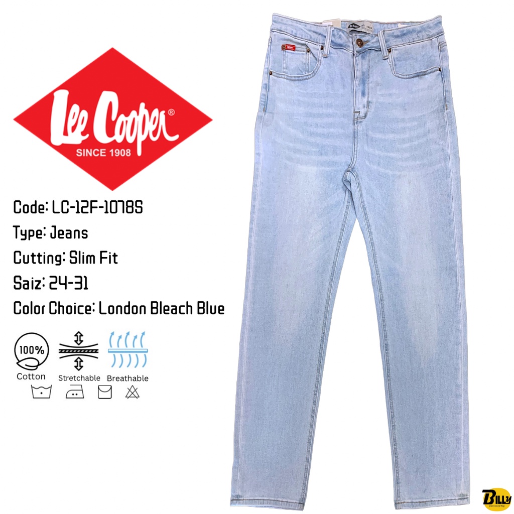LEE COOPER Brand Ladies Slim Fit Stretchable Jeans ( LC12F1078S ) Shopee Malaysia
