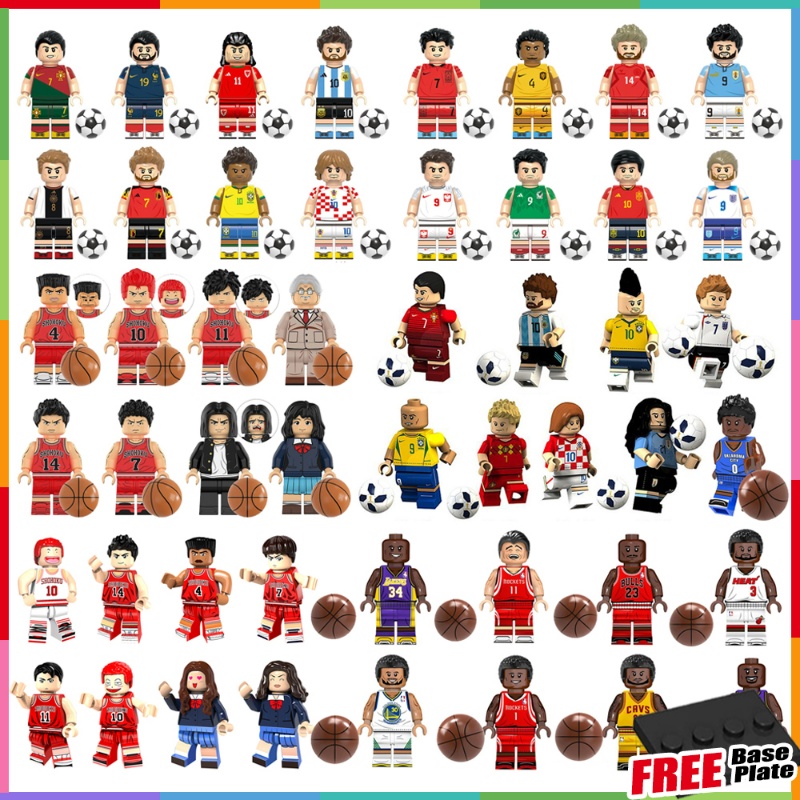 Football Basketball Athletes Minifigures Michael Jordan World Cup Bale ...