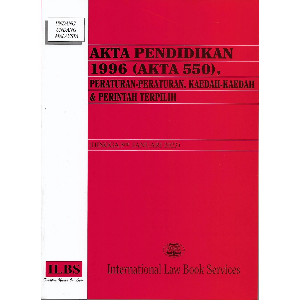 Akta Pendidikan 1996 (Akta 550) (Hingga 5hb Januari 2023) | Shopee Malaysia
