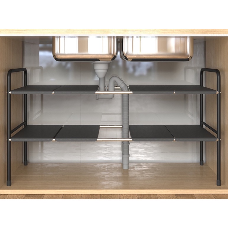 Rak Serbaguna Dapur Sink Extendable Stainless Steel Kitchen Organizer ...