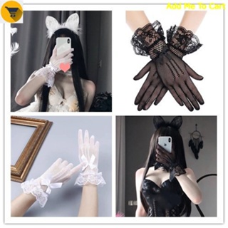 Fashion Sexy Gloves Wrist Length Women Bride Black Lace Gloves Mittens For  Party Sun Protection Accessories