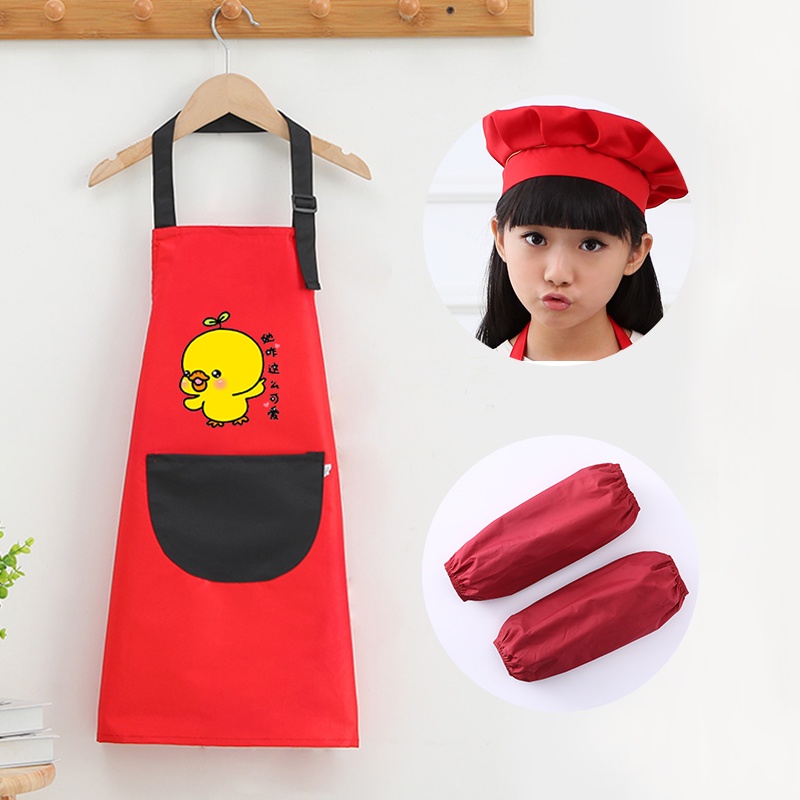 Apron kanakkanak kalis air percetakan logo tersuai lukisan kelas seni tadika lukisan kanak