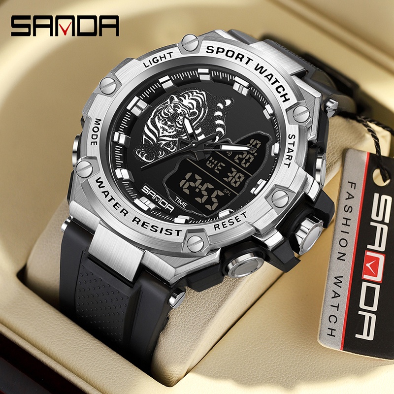 SANDA Official Beast Dial Sport Military Quality Falling Resistant ...