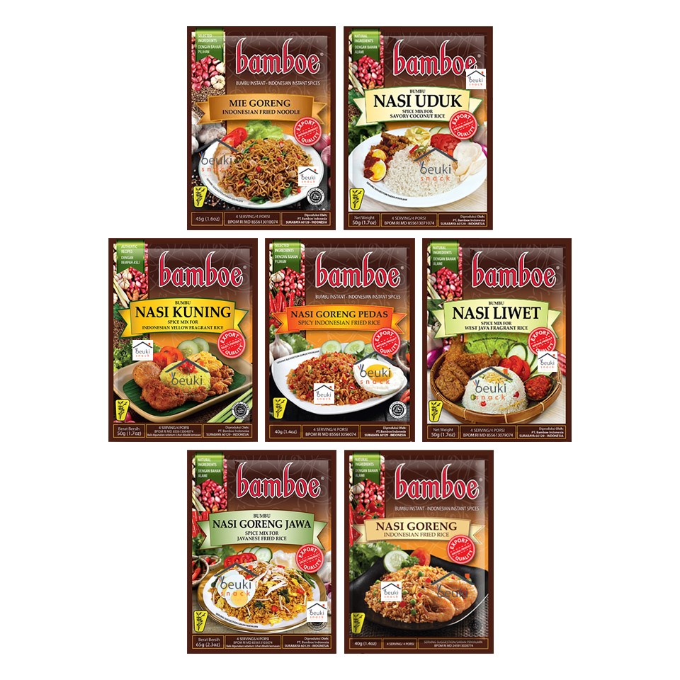 Bamboe Typical Indonesian Instant Rice and Noodle Seasoning Various ...