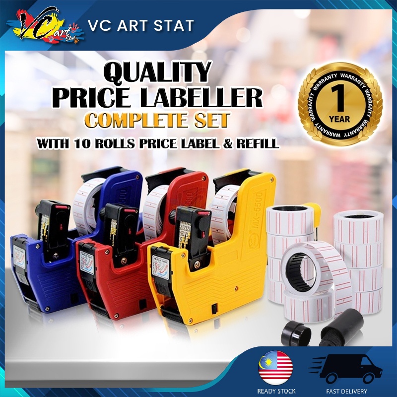 VC Art Quality Price Labeller MX5500 MX6600 Complete Set Label Paper