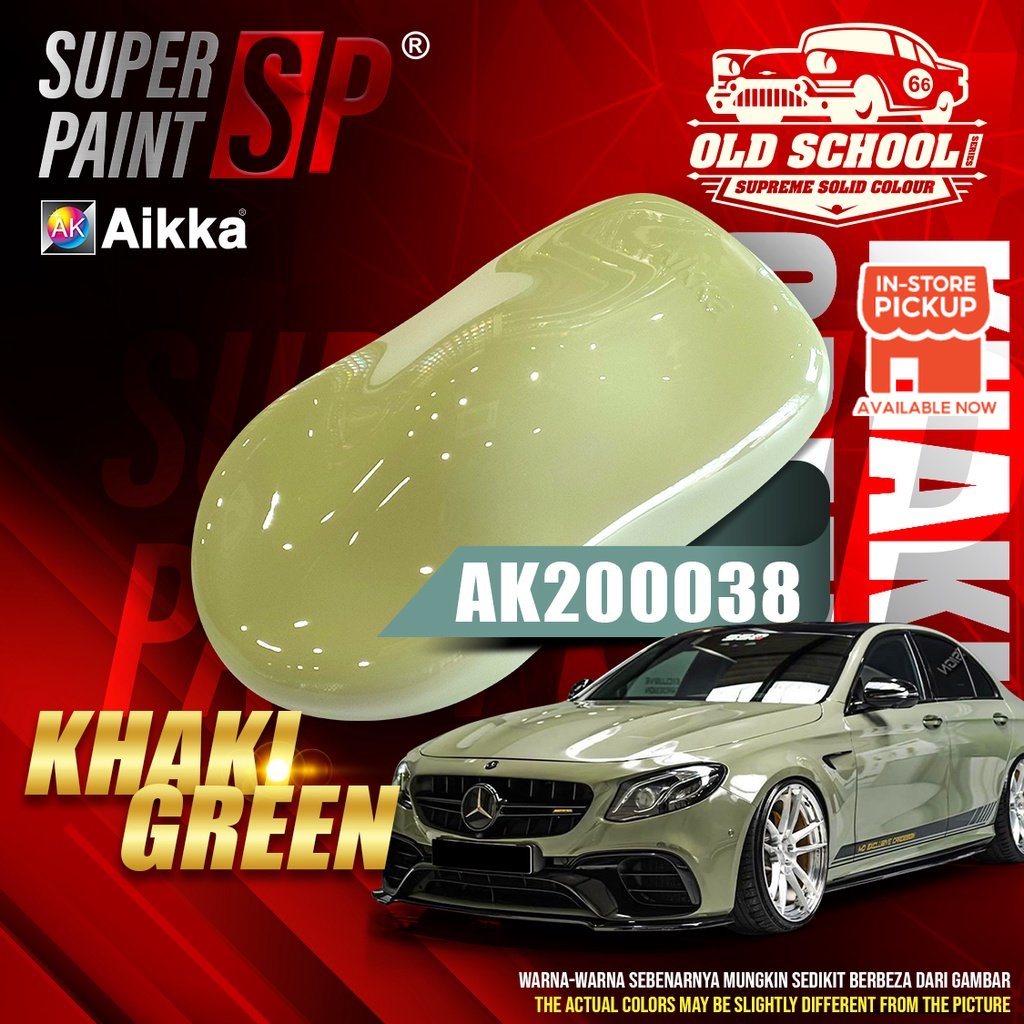 [ Khaki Green AK200038 / CS62 ] Hijau Cat Aikka High Quality Colour